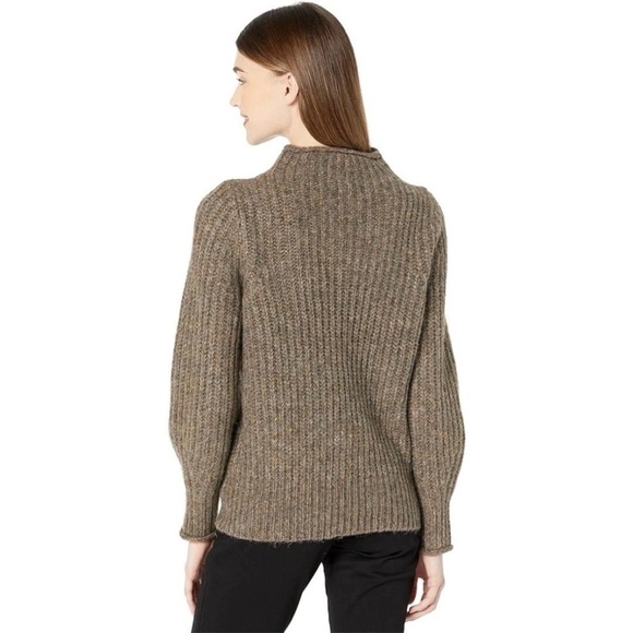 Madewell Loretto Funnel Neck Sweater in Heather Otter - Picture 12 of 16